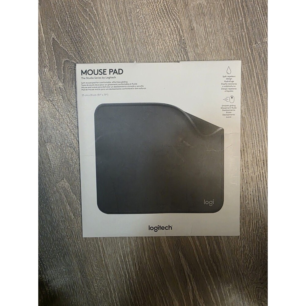 Logitech - Mouse Pad Studio Series, Spill-Resistant, Anti-Slip, 8x9 in - Gray